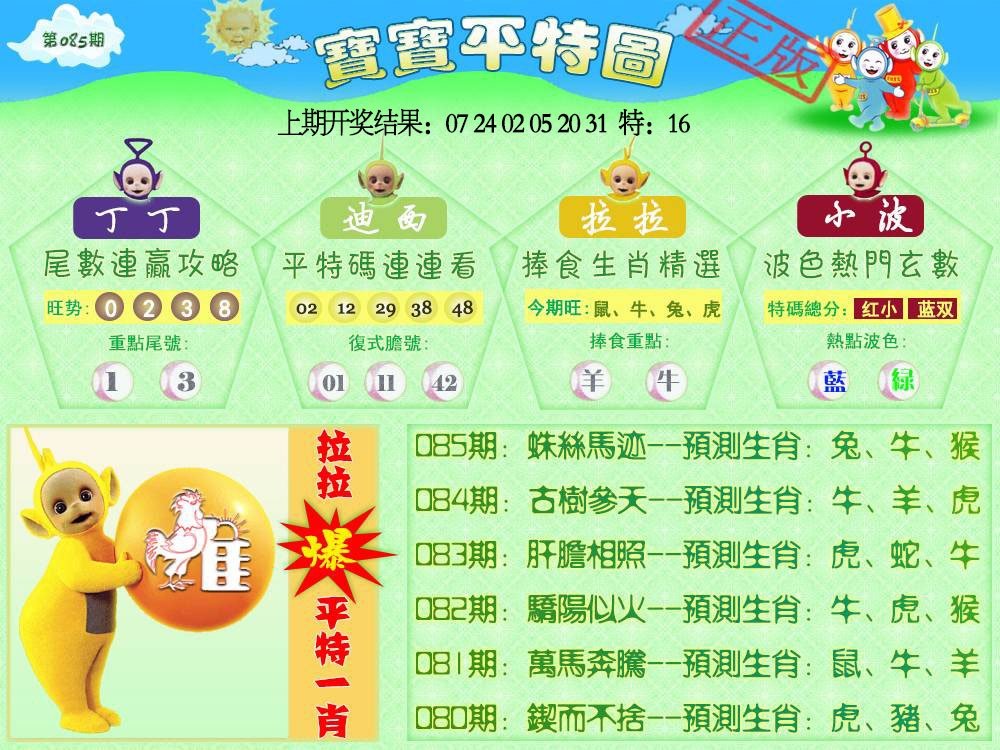 085期天线宝宝平特图[图]